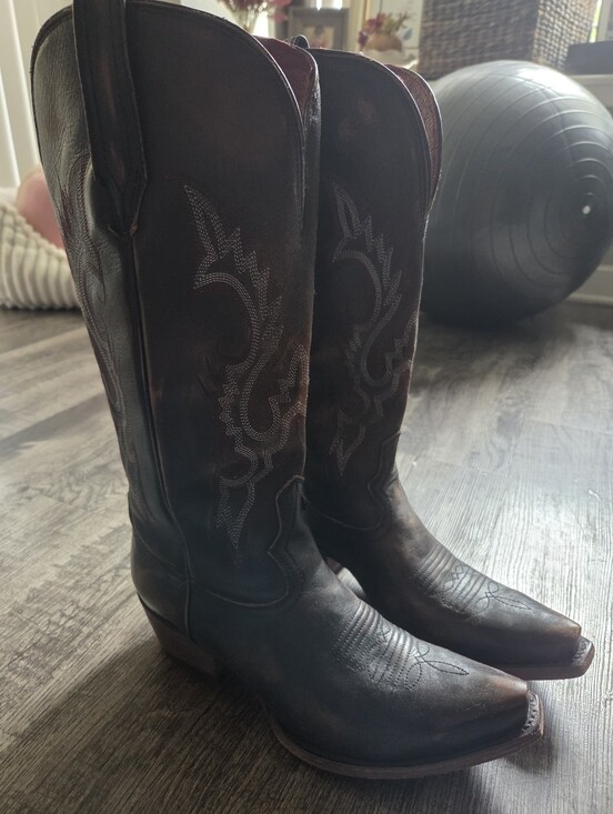 Freebird by Steven Shoes - Freebird Woodland Classic Western Leather Cowboy Boots - Black Sz 9